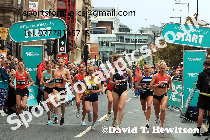 Elite Womens 5k, AJ Bell Great North 5k. Photo: David T. Hewitson/Sports for All Pics